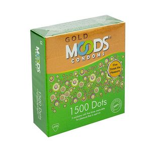 Moods Gold 1500 Dots Condom 3's Pack